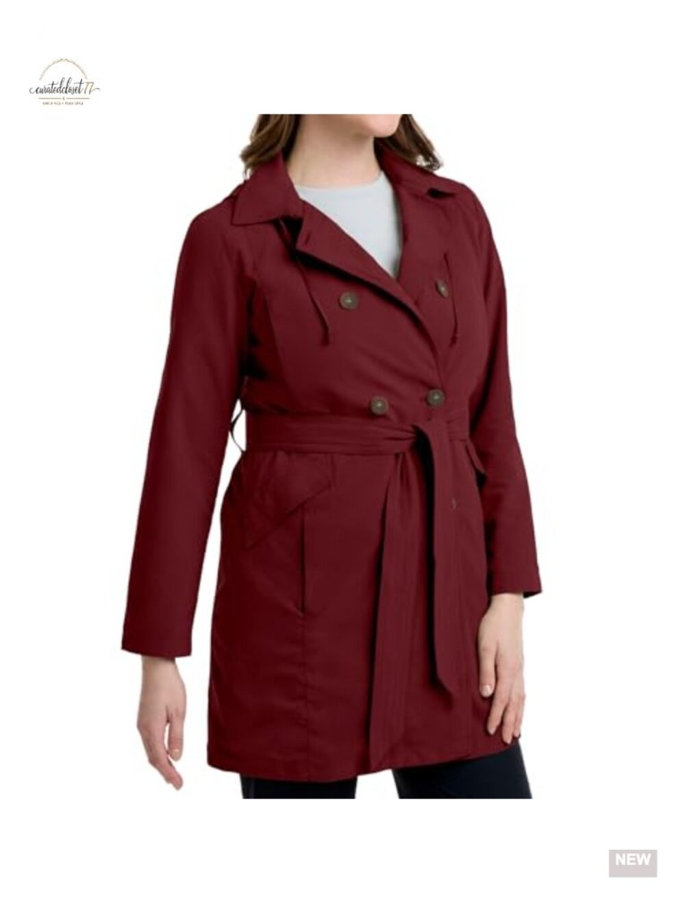 Travel Trench Coat 21 Hidden Pockets RFID Anti-Theft Women's Jacket